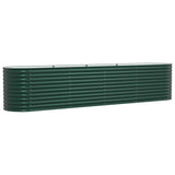 Garden Raised Bed Green 400 x 80 x 81 cm Steel - 45-Degree Angle