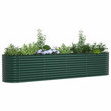 Garden Raised Bed Green 400 x 80 x 81 cm Steel - Side View