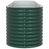 Garden Raised Bed Green 400 x 80 x 81 cm Steel - Close-Up Angle