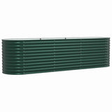 Garden Raised Bed Green 320 x 80 x 81 cm Steel - 45-Degree Angle