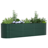 Garden Raised Bed Green 320 x 80 x 81 cm Steel - Side View