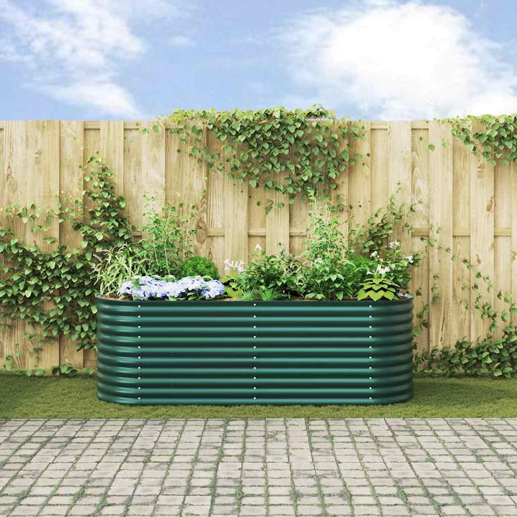 Raised Bed Green 240 x 80 x 81 cm Steel