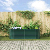 Garden Raised Bed Green 240 x 80 x 81 cm Steel - Top-Down View