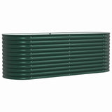 Garden Raised Bed Green 240 x 80 x 81 cm Steel - 45-Degree Angle