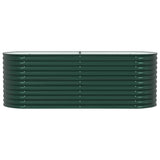 Raised Bed Green 240 x 80 x 81 cm Steel