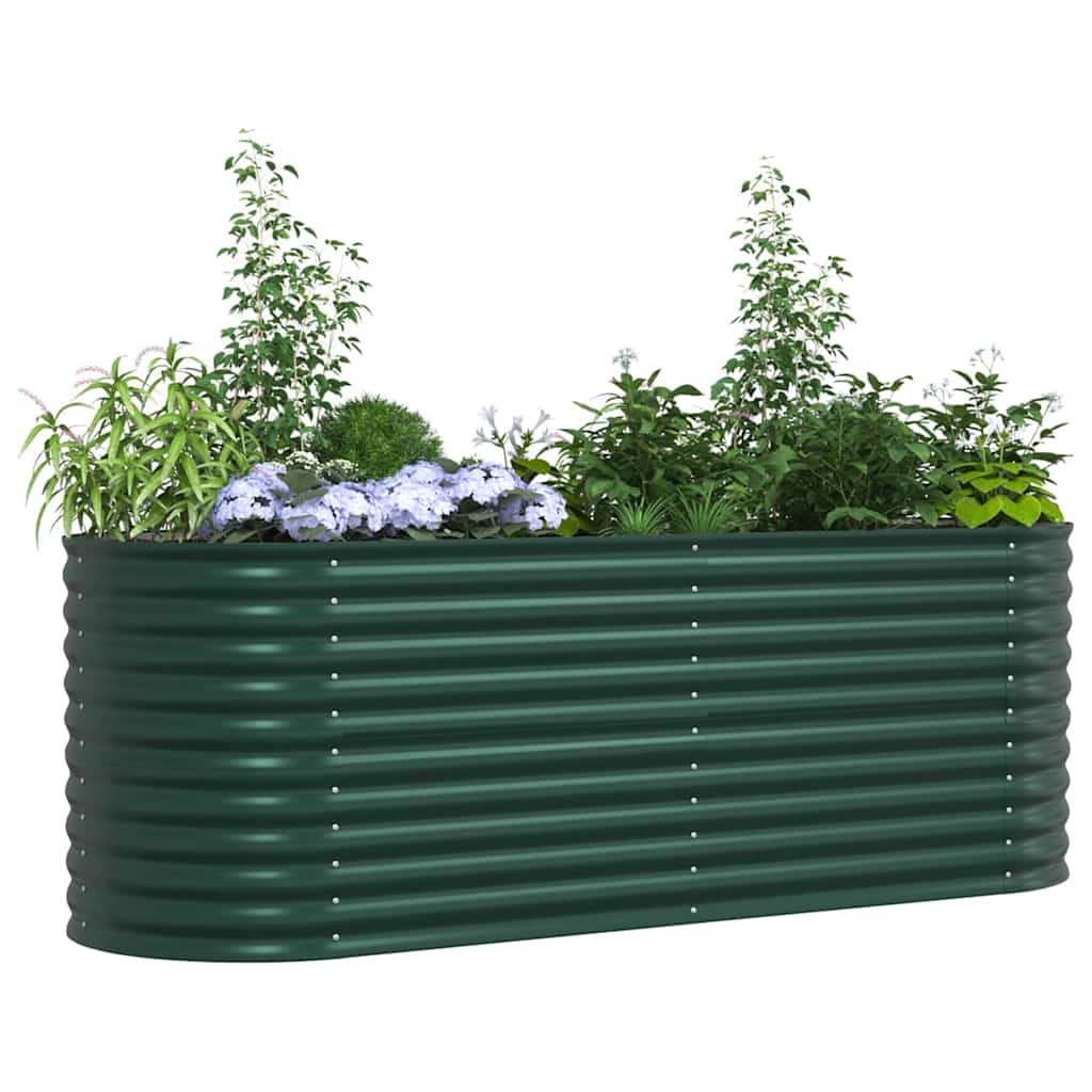 Raised Bed Green 240 x 80 x 81 cm Steel