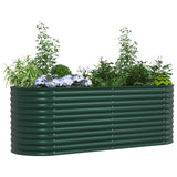 Raised Bed Green 240 x 80 x 81 cm Steel