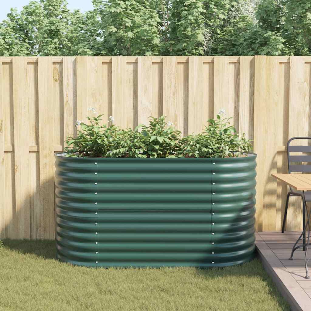 Garden Raised Bed Green 160 x 80 x 81 cm Steel