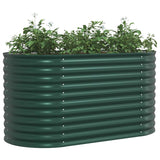 Garden Raised Bed Green 160 x 80 x 81 cm Steel - Side View