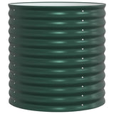 Garden Raised Bed Green 80 x 80 x 81 cm Steel - Front View