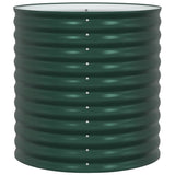 Garden Raised Bed Green 80 x 80 x 81 cm Steel - Rear View