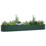 Garden Raised Bed Green 400 x 80 x 44 cm Steel - Side View