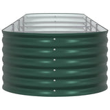 Garden Raised Bed Green 400 x 80 x 44 cm Steel - Close-Up Angle