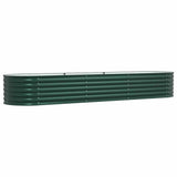 Garden Raised Bed Green 320 x 80 x 44 cm Steel - 45-Degree Angle