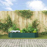 Garden Raised Bed Green 240 x 80 x 44 cm Steel - Top-Down View