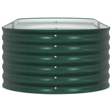 Garden Raised Bed Green 240 x 80 x 44 cm Steel - Close-Up Angle