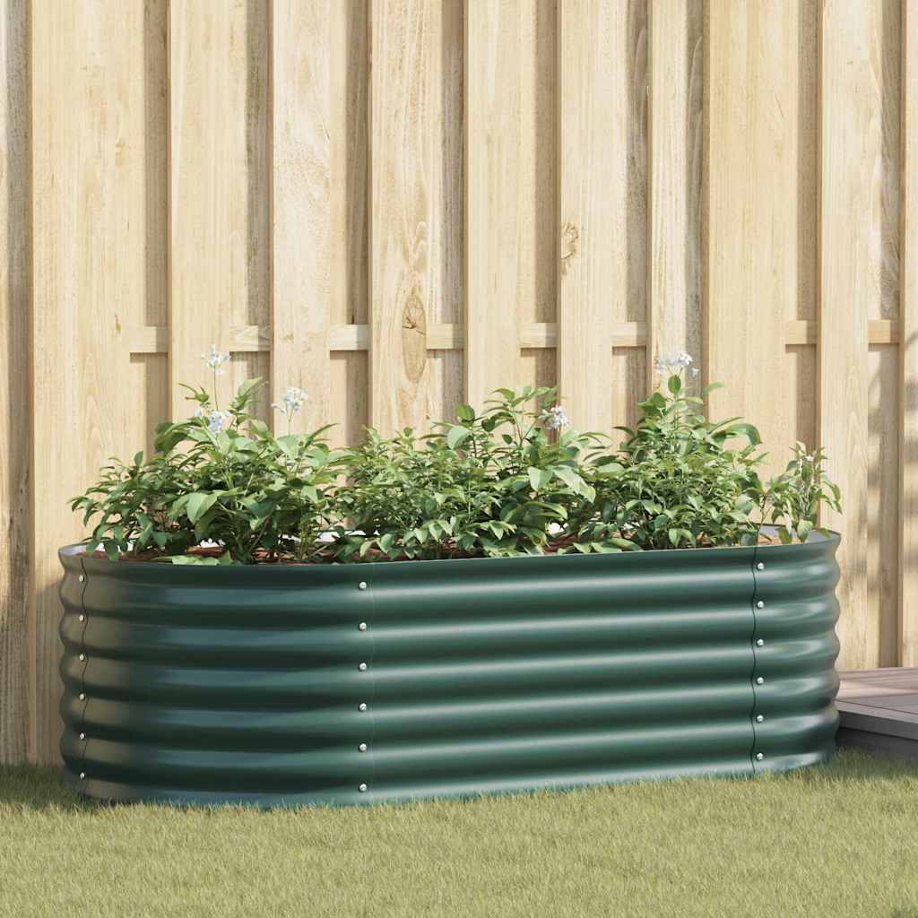 Garden Raised Bed Green 160 x 80 x 44 cm Steel
