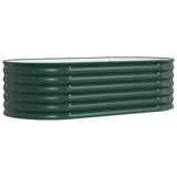 Garden Raised Bed Green 160 x 80 x 44 cm Steel - Front View