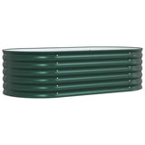 Garden Raised Bed Green 160 x 80 x 44 cm Steel - 45-Degree Angle