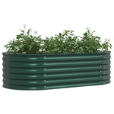 Garden Raised Bed Green 160 x 80 x 44 cm Steel - Side View