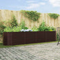 Raised Bed Brown 400 x 80 x 81 cm Steel