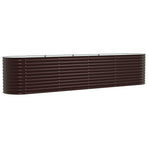 Raised Bed Brown 400 x 80 x 81 cm Steel