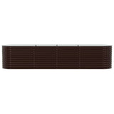 Raised Bed Brown 400 x 80 x 81 cm Steel