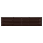 Raised Bed Brown 400 x 80 x 81 cm Steel