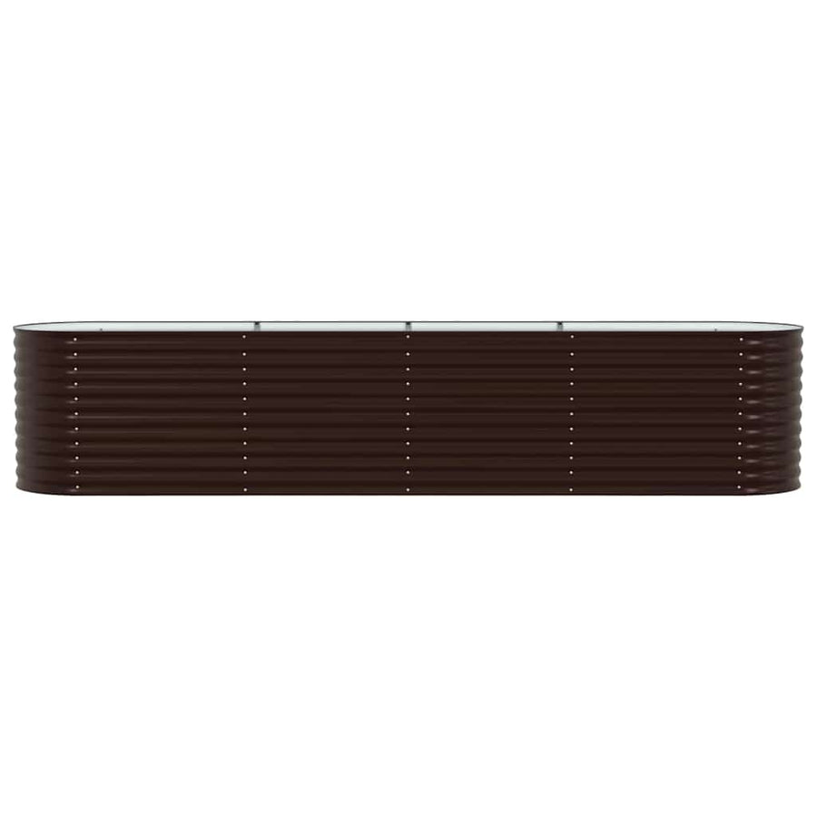 Raised Bed Brown 400 x 80 x 81 cm Steel
