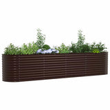 Raised Bed Brown 400 x 80 x 81 cm Steel