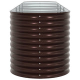 Raised Bed Brown 400 x 80 x 81 cm Steel