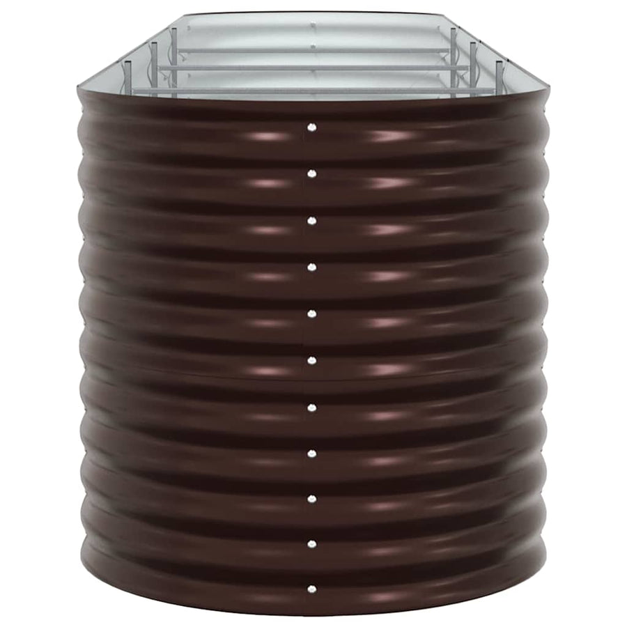 Raised Bed Brown 400 x 80 x 81 cm Steel