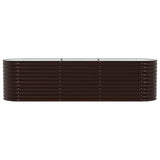 Raised Bed Brown 320 x 80 x 81 cm Steel