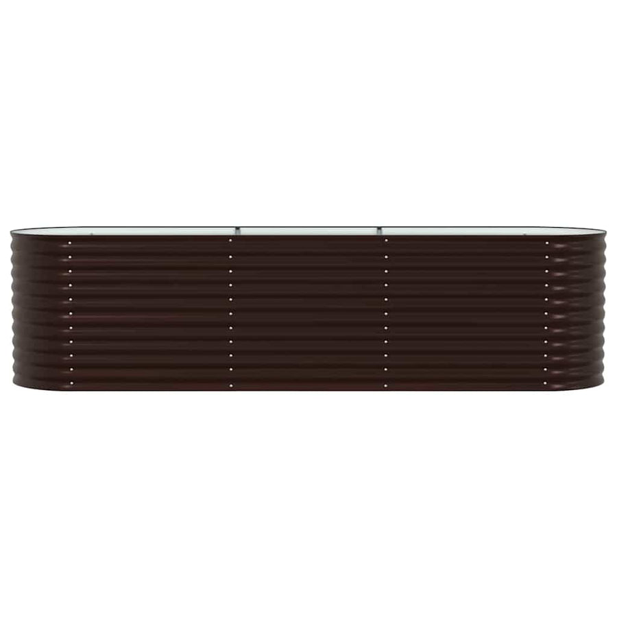 Raised Bed Brown 320 x 80 x 81 cm Steel