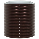 Raised Bed Brown 320 x 80 x 81 cm Steel
