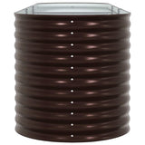 Garden Raised Bed Brown 320 x 80 x 81 cm Steel - Close-Up Angle