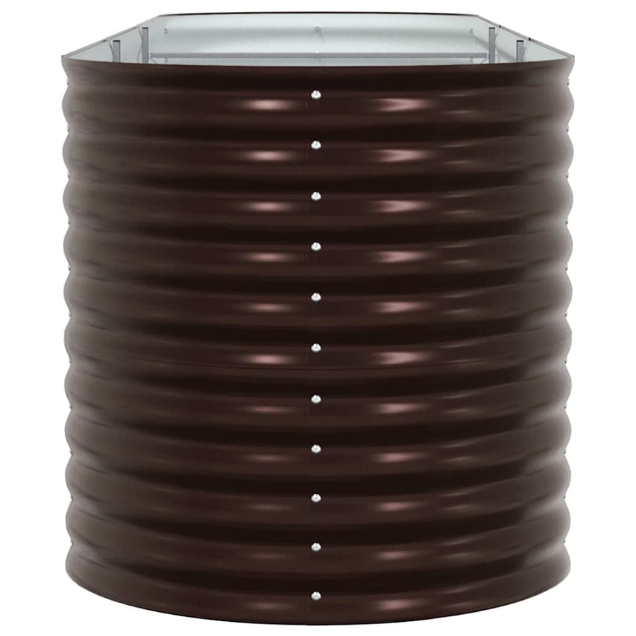 Raised Bed Brown 320 x 80 x 81 cm Steel