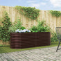Raised Bed Brown 240 x 80 x 81 cm Steel