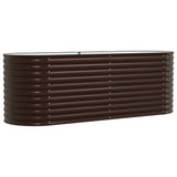 Raised Bed Brown 240 x 80 x 81 cm Steel