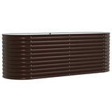 Garden Raised Bed Brown 240 x 80 x 81 cm Steel - 45-Degree Angle