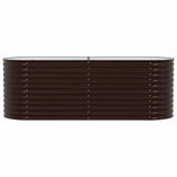 Raised Bed Brown 240 x 80 x 81 cm Steel