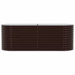 Raised Bed Brown 240 x 80 x 81 cm Steel