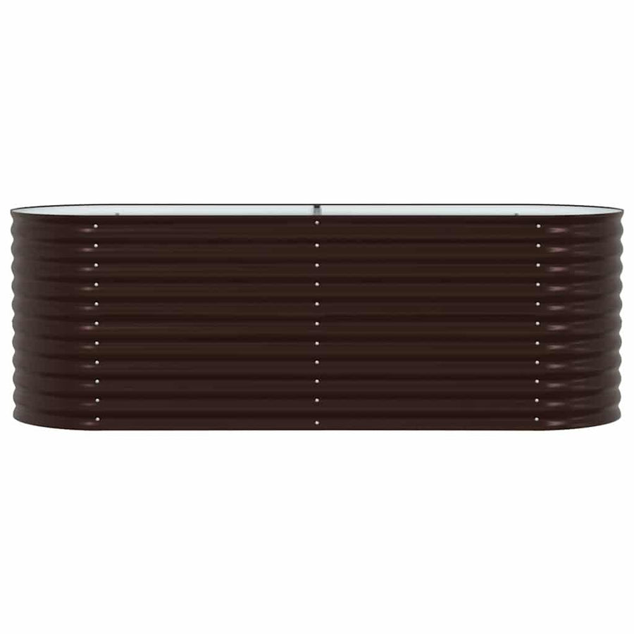 Raised Bed Brown 240 x 80 x 81 cm Steel