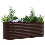 Raised Bed Brown 240 x 80 x 81 cm Steel