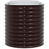 Garden Raised Bed Brown 240 x 80 x 81 cm Steel - Close-Up Angle