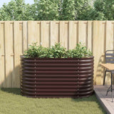 Raised Bed Brown 160 x 80 x 81 cm Steel