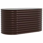 Raised Bed Brown 160 x 80 x 81 cm Steel