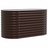 Garden Raised Bed Brown 160 x 80 x 81 cm Steel - 45-Degree Angle