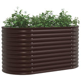 Garden Raised Bed Brown 160 x 80 x 81 cm Steel - Side View