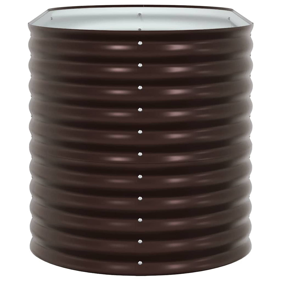 Raised Bed Brown 160 x 80 x 81 cm Steel